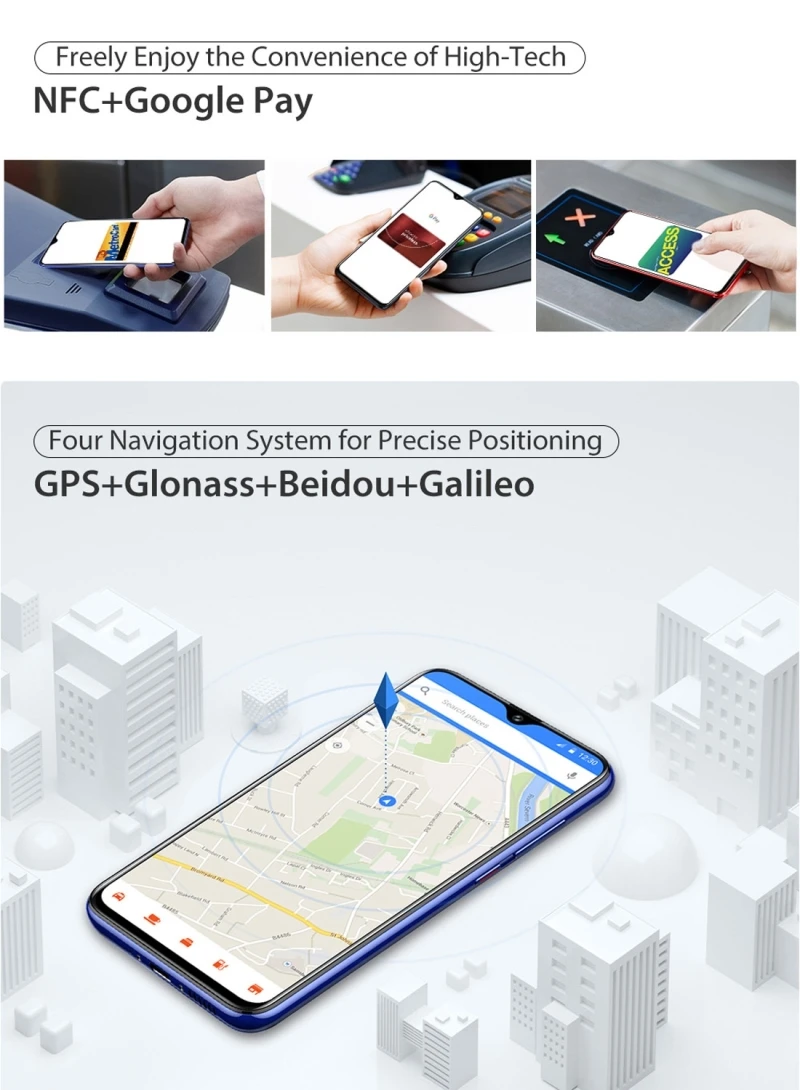 Смартфон Ulefone power 6 Android 9,0 MTK6765V, 6,3 дюймов, 4 Гб+ 64 ГБ, 6350 мАч, 4,4 в, батарея, две sim-карты, 4G, 16 МП, FHD+ мобильный телефон