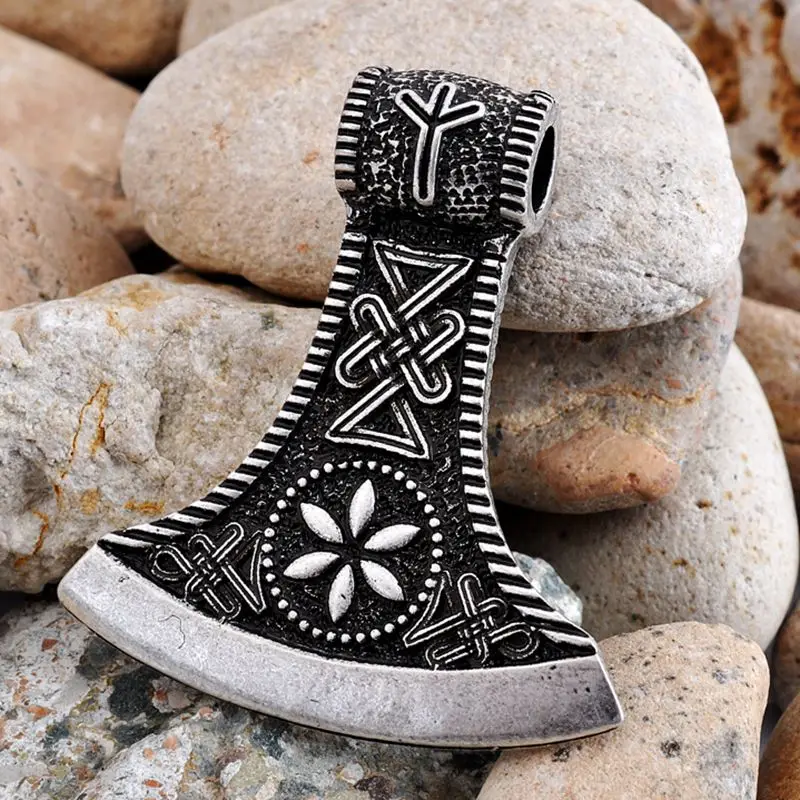 Перу подвеска в виде топора Коло ужас Двусторонняя Aegishjalmur амулет Перевозка груза