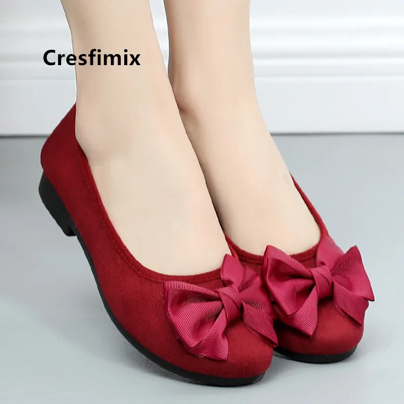 Cresfimix chaussures pour femmes женские модные черные танцевальные туфли размера плюс милые