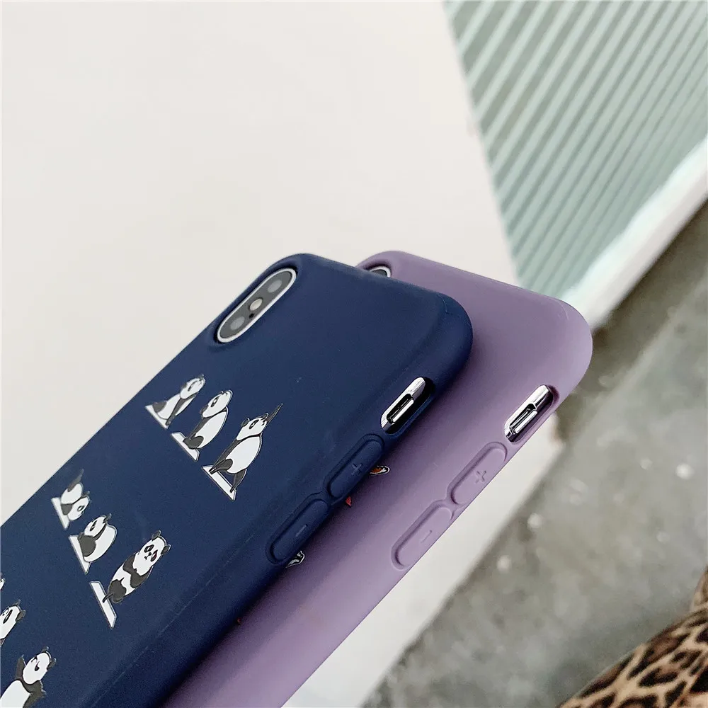 Lovely Funny Dance Dog Phone Case for IPhone X XR Xs MAX Classic Cute Art Panda TPU Silicone Back Cover 8 7 6 6S Plus |