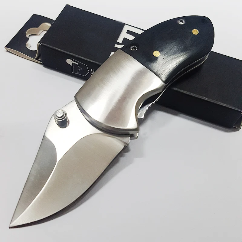 Карманный нож edc паук 440c стальной складной для выживания ganzo ebony ручка инструменты