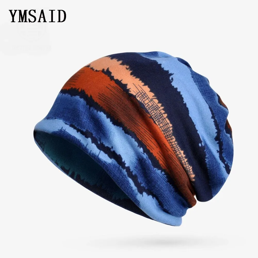 Новая Осенняя шапка шапочка тюрбан шапки для мужчин и женщин плюс бархатные