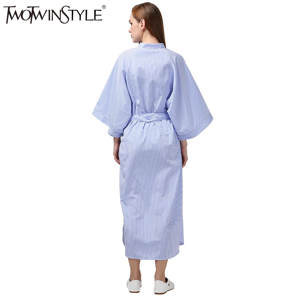 [TWOTWINSTYLE] 2019 летний пояс для кимоно на шнуровке длинная туника платье женская