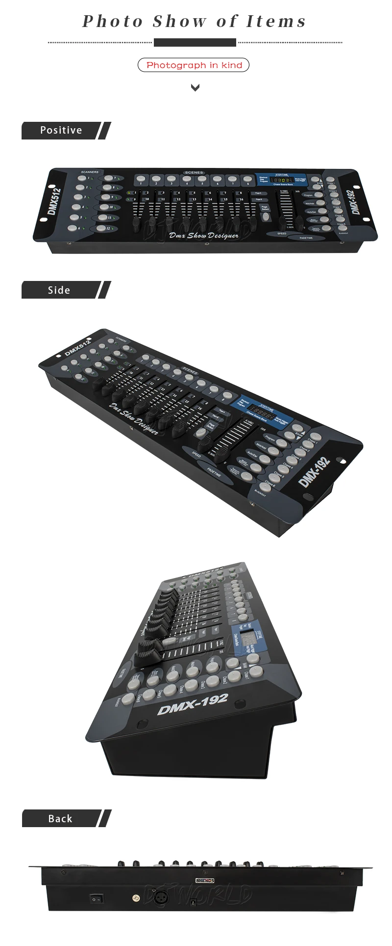 DJworld DMX консоль 1024 контроллер для освещение для сцены DMX 512 DJ контроллер оборудование международный стандарт движущийся головной свет