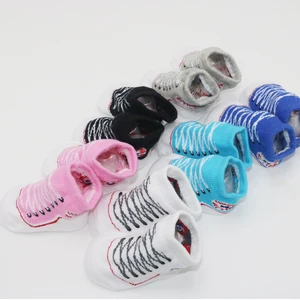 1 пара нескользящих резиновых носков с рисунком для малышей нескользящая обувь унисекс для новорожденных Оптовая продажа; Прямая поставка