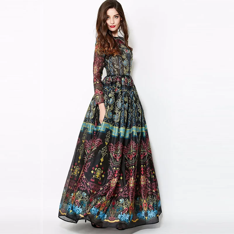 Винтажное весеннее платье с длинными рукавами элегантное бальное в стиле ампир