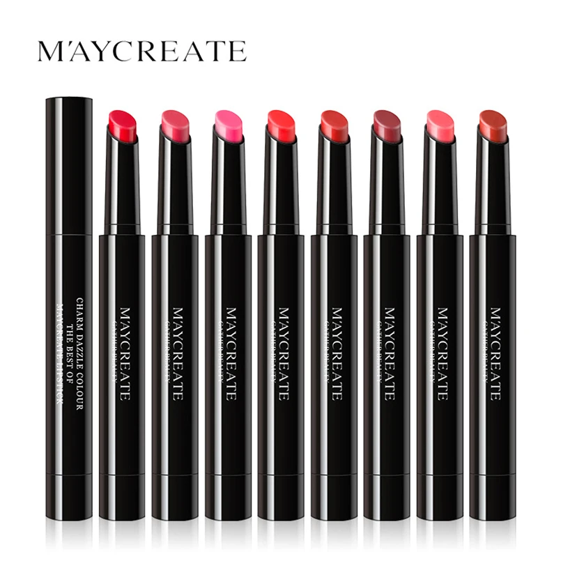 MAYCREATE Moisturizer Lipstick Lip Balm Cosmetics Waterproof Long Lasting 15 Colors Batom Lips Tint Pro Makeup Pen |