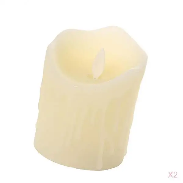 2 шт. свечи с мерцающим пламенем реалистичный светодиодный светильник для танцев