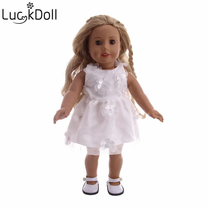 Luckdoll новая кукольная одежда платье принцессы для 43 см кукла и 18 дюймов американские кукольные аксессуары детский лучший рождественский подарок