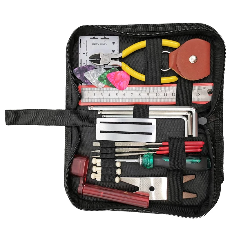 Набор инструментов для ремонта гитары (26 шт.) плоскогубцы проводов органайзер