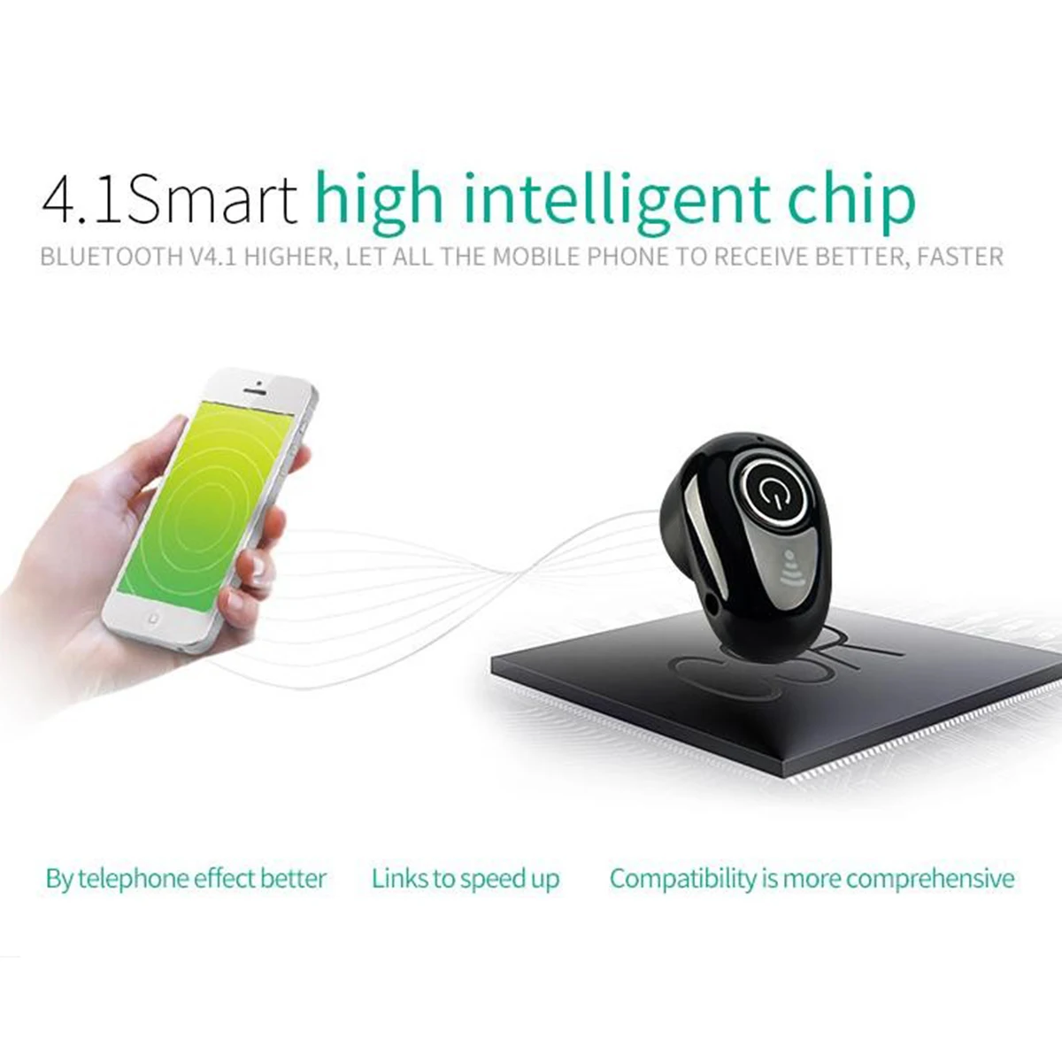 Беспроводные мини-наушники JRGK S650 Bluetooth 4 0 стерео легкая невидимая гарнитура