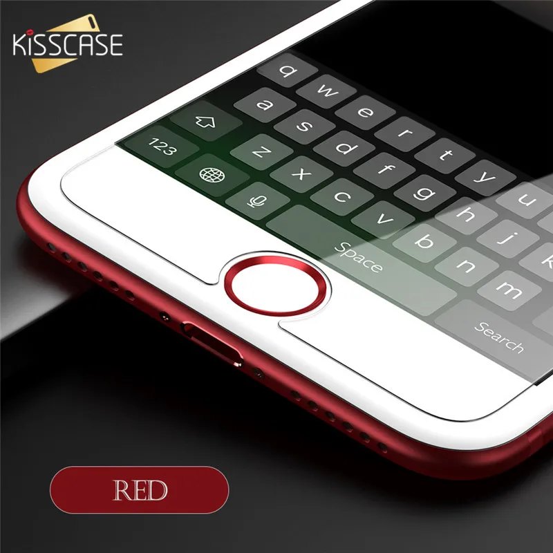 Универсальная наклейка на кнопку Home для iPhone 8 7 6 6s Plus 5s 5 5c SE 4S Чувствительная защита от отпечатков пальцев Touch ID для iPad Air 2 3 4 - Цвет: Red and Wihte