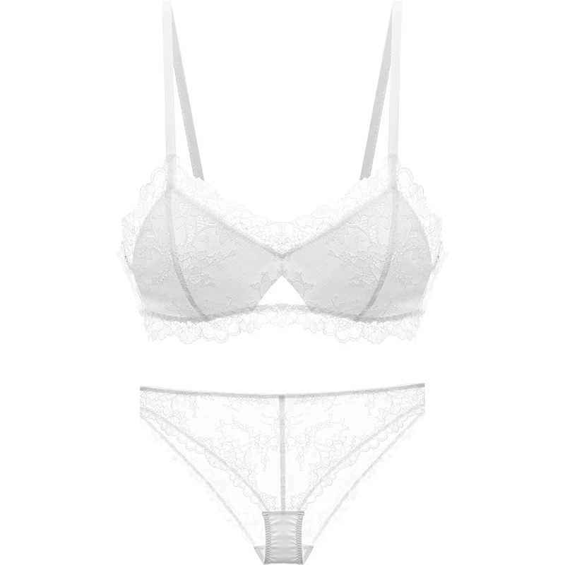 white-Suit BOTHYOUNG, Хит, без косточек, комплект нижнего белья с легкой подкладкой, женский кружевной сексуальный комплект с бюстгальтером - Цвет: white-Suit