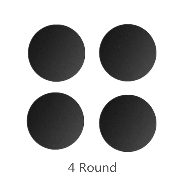 4Round Syrinx Металлическая Пластина Магнит мобильный стенд Универсальный сменный комплект металлических пластин с клеем для магнитного автомобильного держателя телефона - Цвет: 4Round