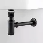 Выдвижной Слив для раковины, чернаяЗолотая латунь, слив для ванной комнаты сифонная труба для раковины, ловушка для бутылок, выдвижной слив, P-TRAP труба, набор для слива стен