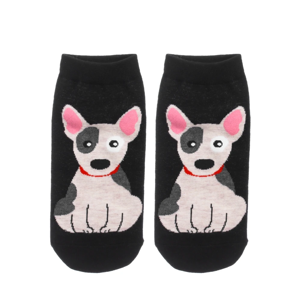 Kawaii/женские носки с героями мультфильмов; милые короткие носки из Шиба, быка, терьера; забавные Женские повседневные мужские короткие носки; счастливые хлопковые носки