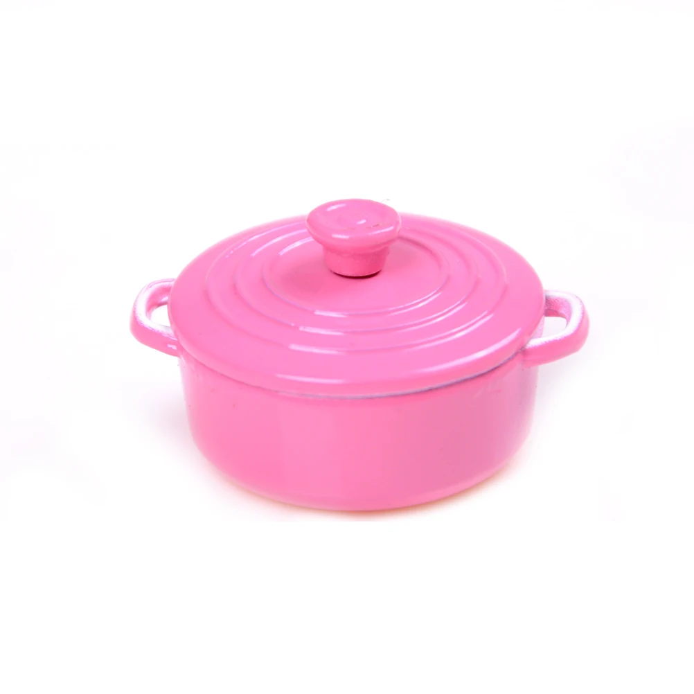 1:12 мини горшок котёл сковородка с крышкой кукольный домик аксессуары