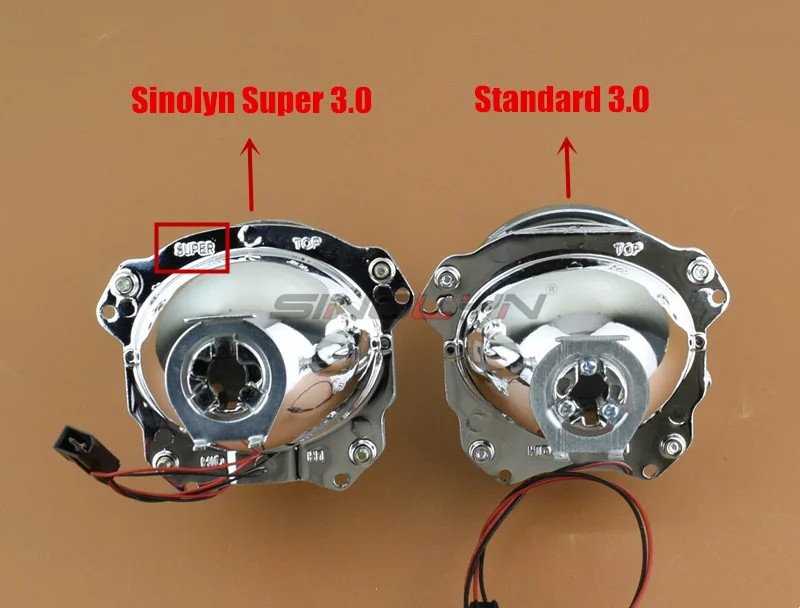 Линзы для фар Sinolyn, биксеноновые линзы H7, H4, HID, проектор, 3,0, супер металлический комплект для автомобильных фар, аксессуары для модернизации H1, ксеноновая лампа