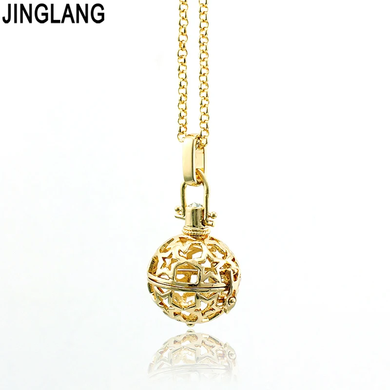 JINGLANG модные подвески ожерелье детские музыкальные шарики колокольчика 3 цвета в