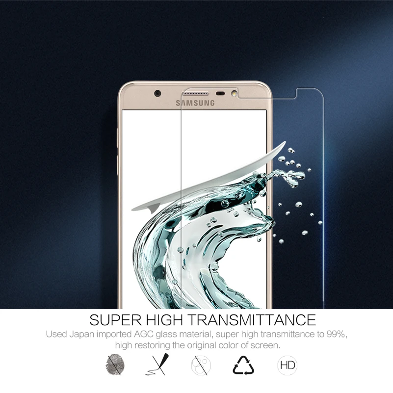 Для Samsung Galaxy J7 Макс стекло пленка NILLKIN 9 H твердость закаленного стекла защитная