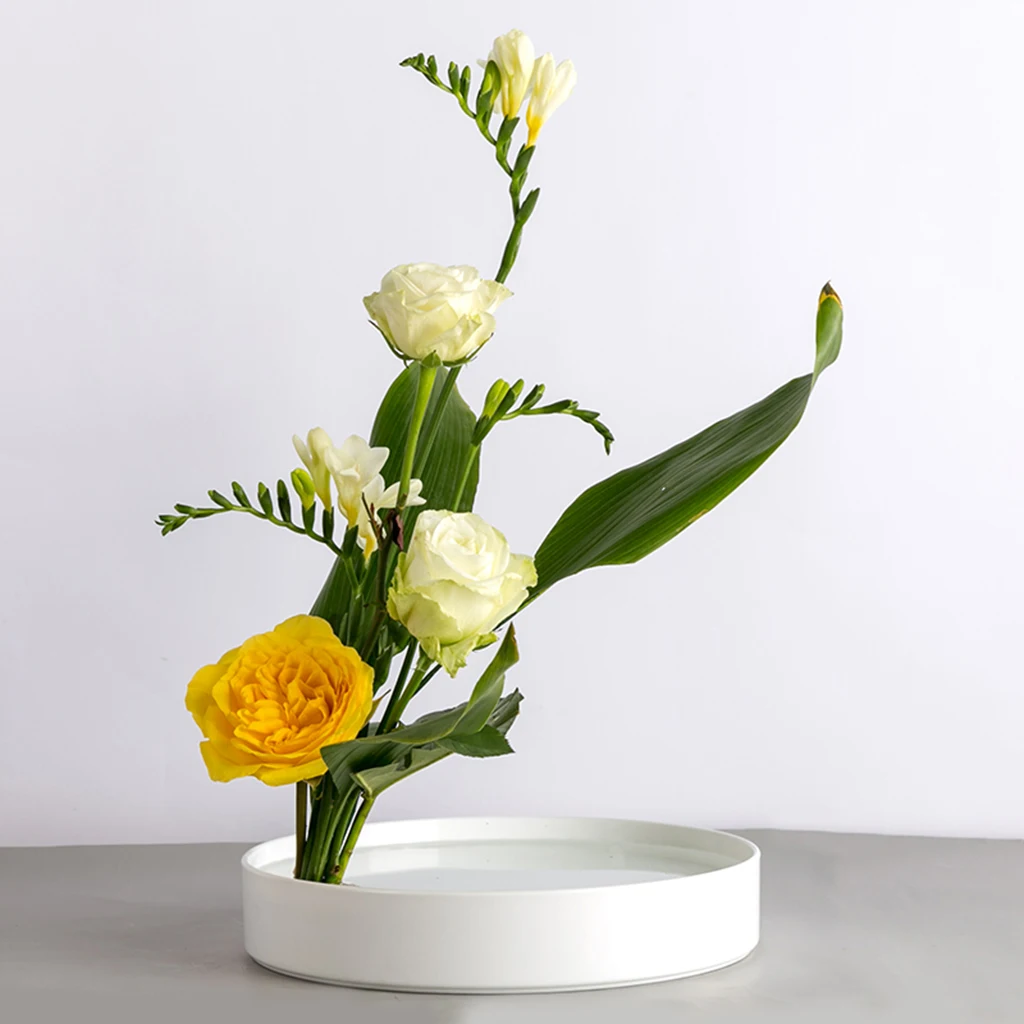 Японская Ikebana ваза на каждый сезон: Цветочные аранжировки Suiban поднос для