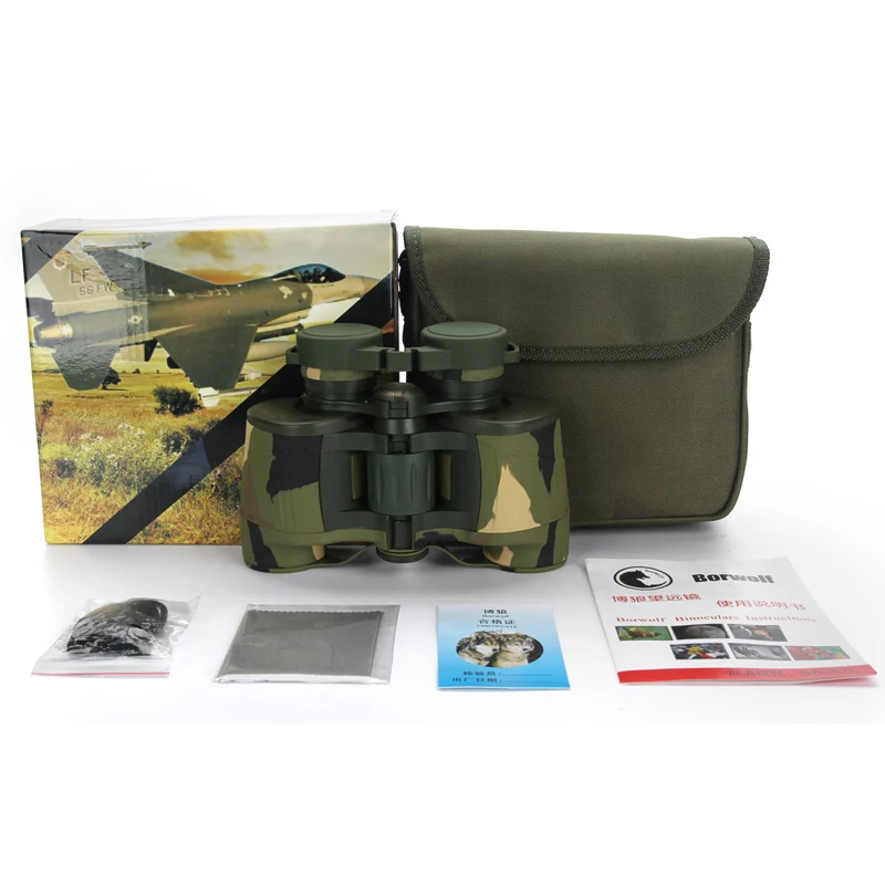 Borwolf 8X40 бинокль с высоким увеличением HD дальний зум охотничий телескоп ночного