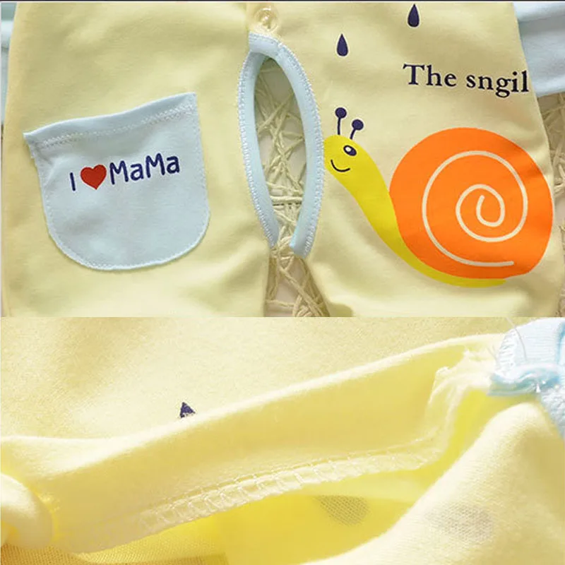 BibiCola Spring Newborn Baby Costumes Jumpsuit Toldder Children Pajamas Long Sleeved Romper Wear clothes suit | Детская одежда и