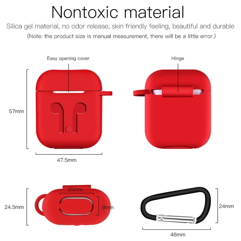 Soft Silicone Case For Airpods Air Pods Shockproof Earphone Protective Cover Waterproof for iphone 7 8 Headset Accessories | Электроника