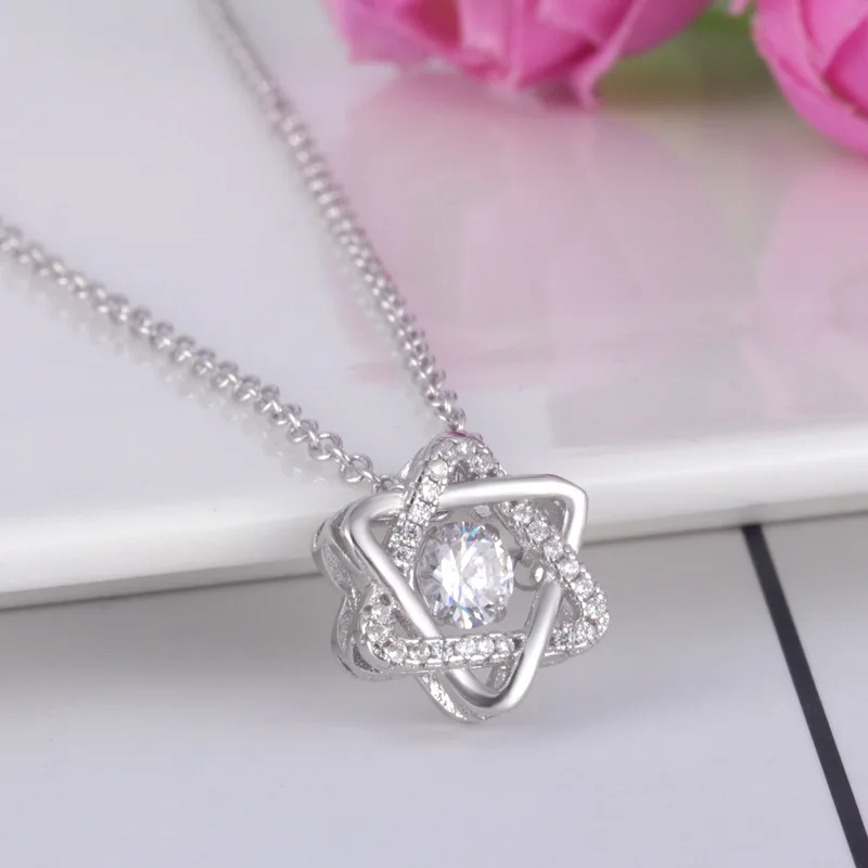 Boho 925 пробы Серебряное ожерелье Давида звезды для женщин массивные ювелирные изделия колье ожерелье