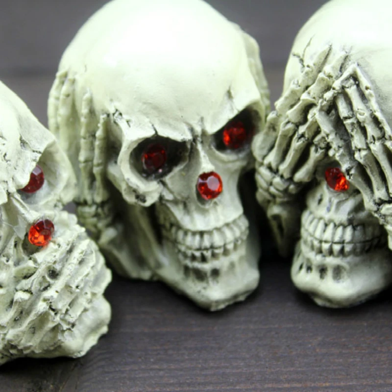 3 шт./компл. ужас Скелет казино покера статуя Скульптура Изделия из смолы подарок