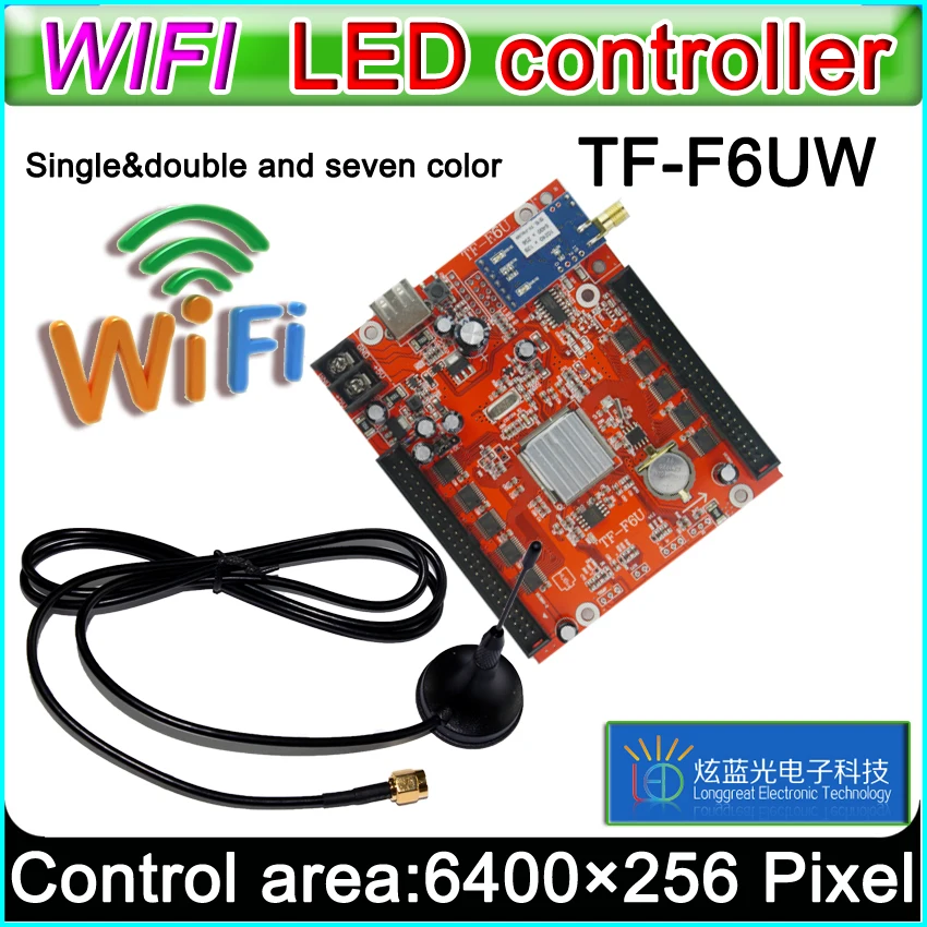 TF-F6UW wifi led Controller Card, p10 *** module Single&Dual color led signs,  conventional p10 LED display control card