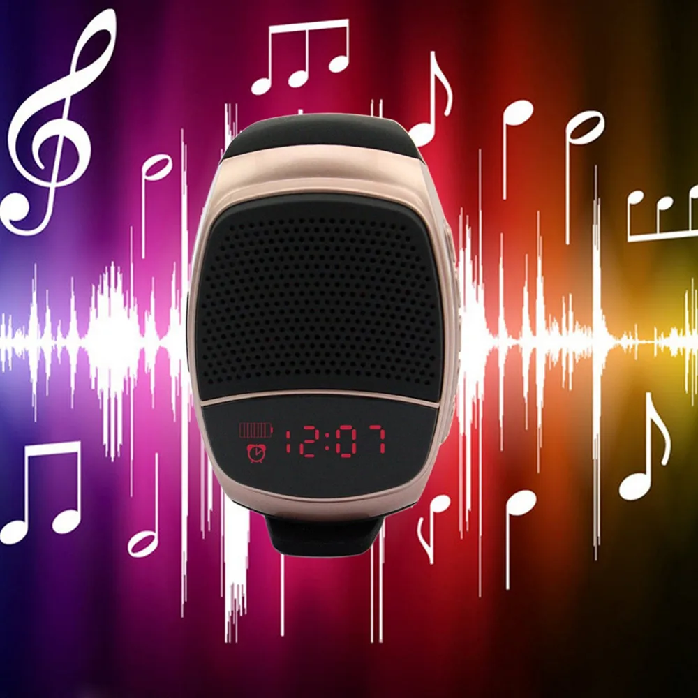 Новый многофункциональный Беспроводной Bluetooth TF карты игральные часы + сабвуфер