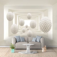 custom 3d photo wallpaper modern simple creative designs stereoscopic space round ball large mural wall painting art wallpaper