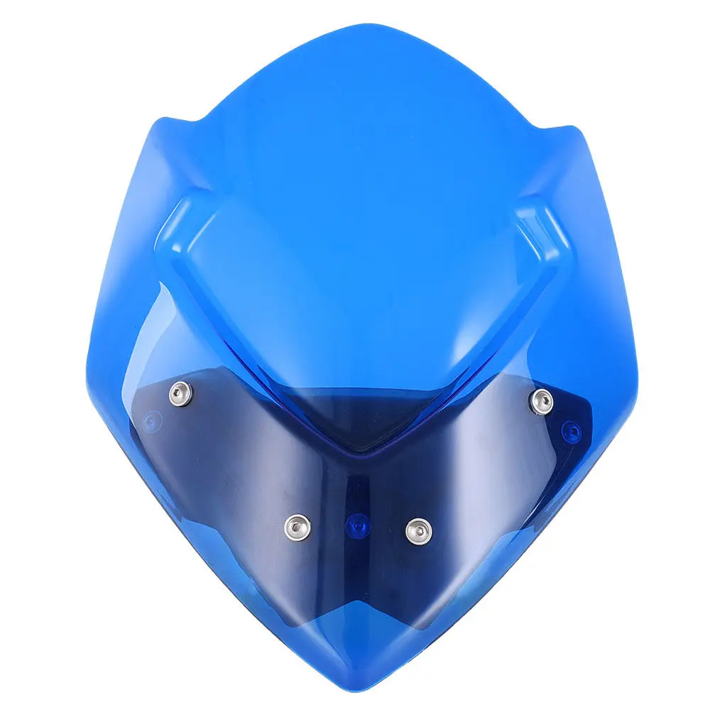 blue Для Suzuki GSXS 1000- ветрового стекла Обтекатели цвет синий, черный; Большие размеры 34–43 прозрачный серый лобового стекла GSXS1000 - Цвет: blue