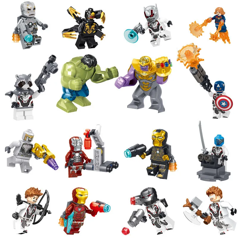 Конструктор с супергероями из мультфильма танос в подарок для детей|Блочные