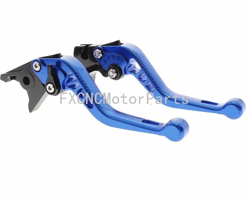 Новый Алюминиевый Синий ЧПУ 3D Короткие Сцепные Рычаги Тормоза Мотоцикла Для Suzuki