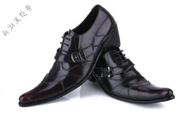 Роскошные черные Модные Мужские модельные туфли с острым носком новинка 2016 года