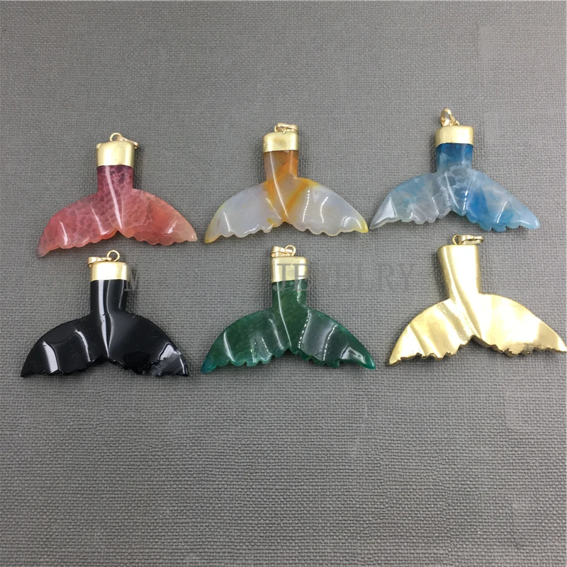 

MY1045 Fishtail Shape Fire Agates Pendant Charm,Jewelry Making Accessories