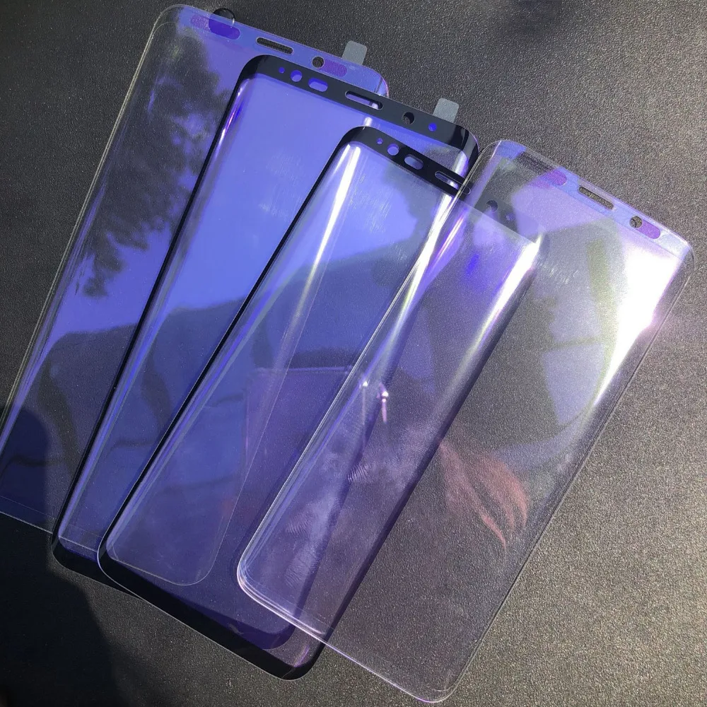 Анти Blu-Ray 3D изогнутые закаленное Стекло пленка для Samsung Galaxy S8 S9 плюс Примечание 9 8 Экран протектор полный защитный Стекло фильм
