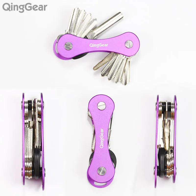 QingGear EXTENDED Keybone Glass Fiber Aluminum Door Key Organizer Car Key Holder bar Multi Keychain Pocket Outdoor key Tool