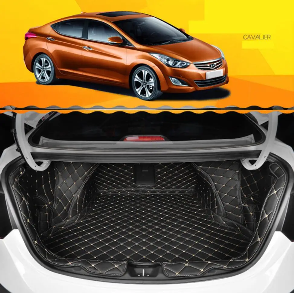 Коврик для багажника автомобиля из волоконной кожи hyundai elantra 2011 2012 2013 2014 2015 Avante