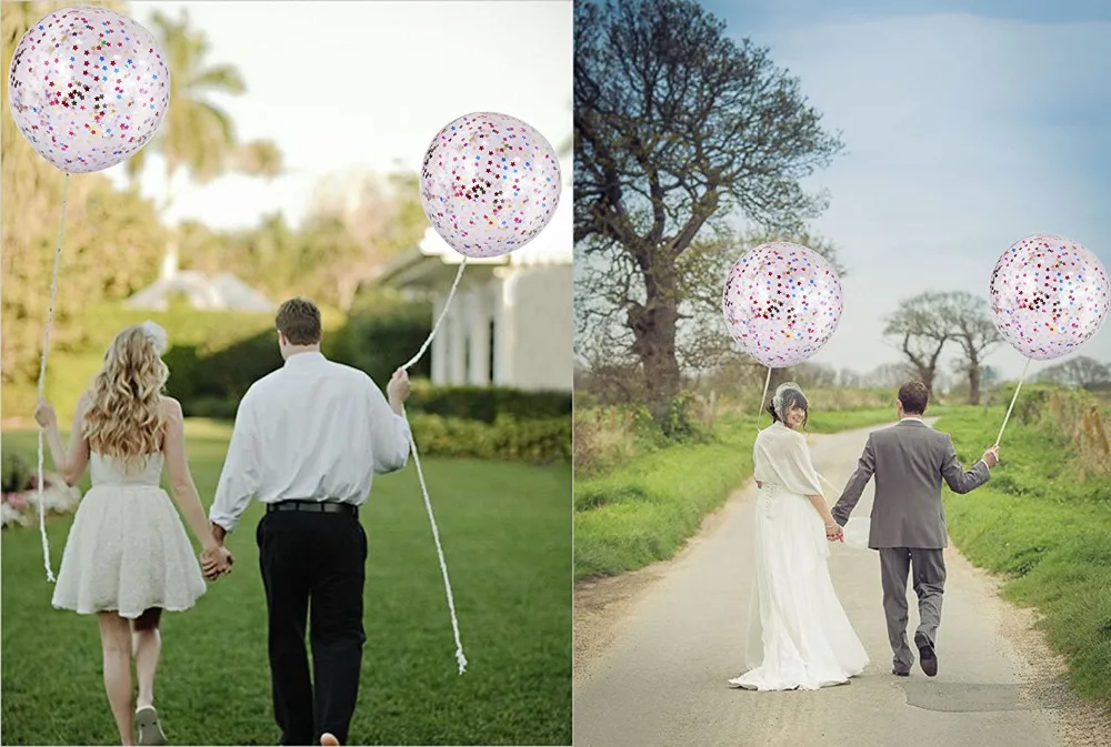 1 шт. прозрачные латексные шары с конфетти 36 дюймов| |