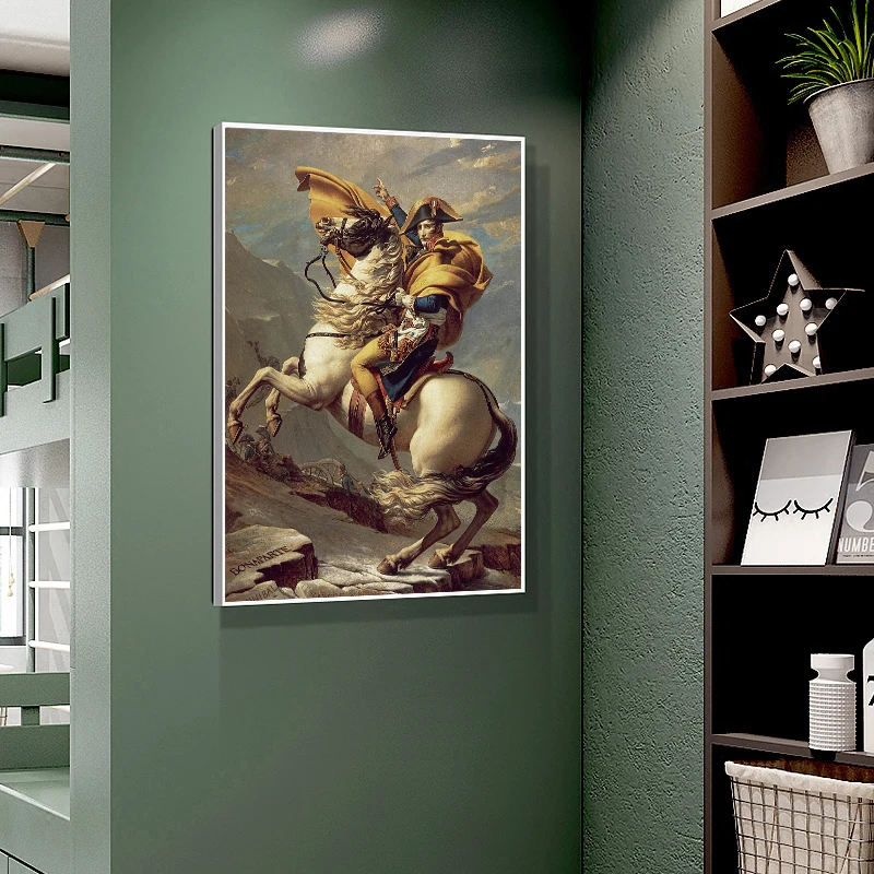Настенная картина Наполеон пересек Альпы художественные плакаты на холсте