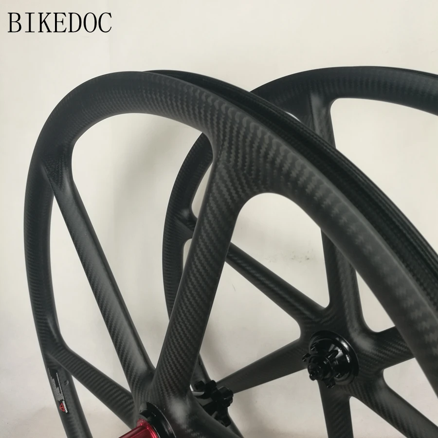 BIKEDOC 26er/27.5er/29er углерода 6 спицевое колесо для MTB карбоновые колеса для роликовых Mtb Углеродные колеса