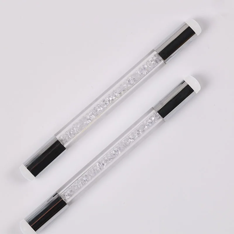 1 шт. двусторонняя Кисть для нанесения гель лака и лака|painting pen|silicone nail art toolsuv gel pen |