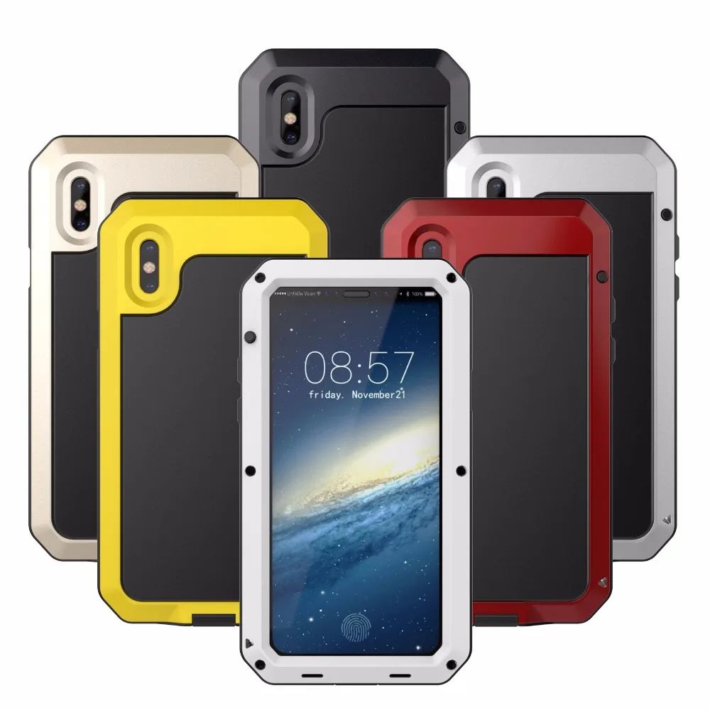 Для Apple iPhone 6 7 Plus X 4S 5S SE чехол Алюминиевый металлический водостойкий