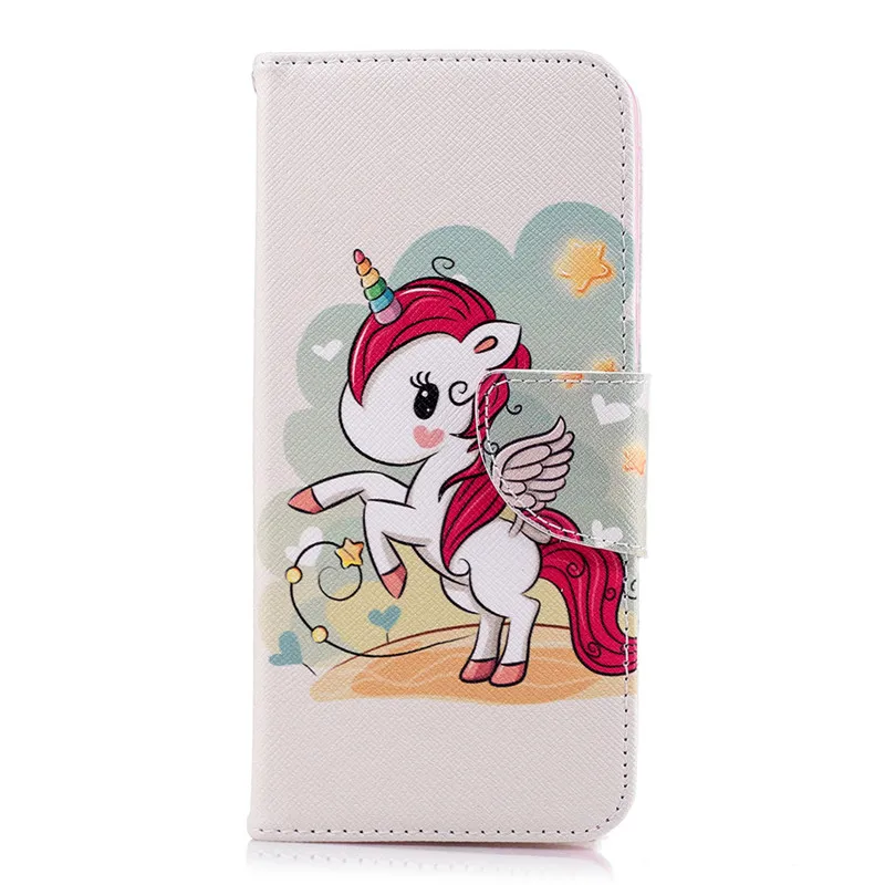 Unicorn Чехол с милой пандой, слот для карт, чехол для Xiaomi Poco F1 A2 Lite Redmi 6 6A Note 5 6 Pro 4X, кожаный чехол-кошелек со слоном, Fundas D07Z - Цвет: Unicorn