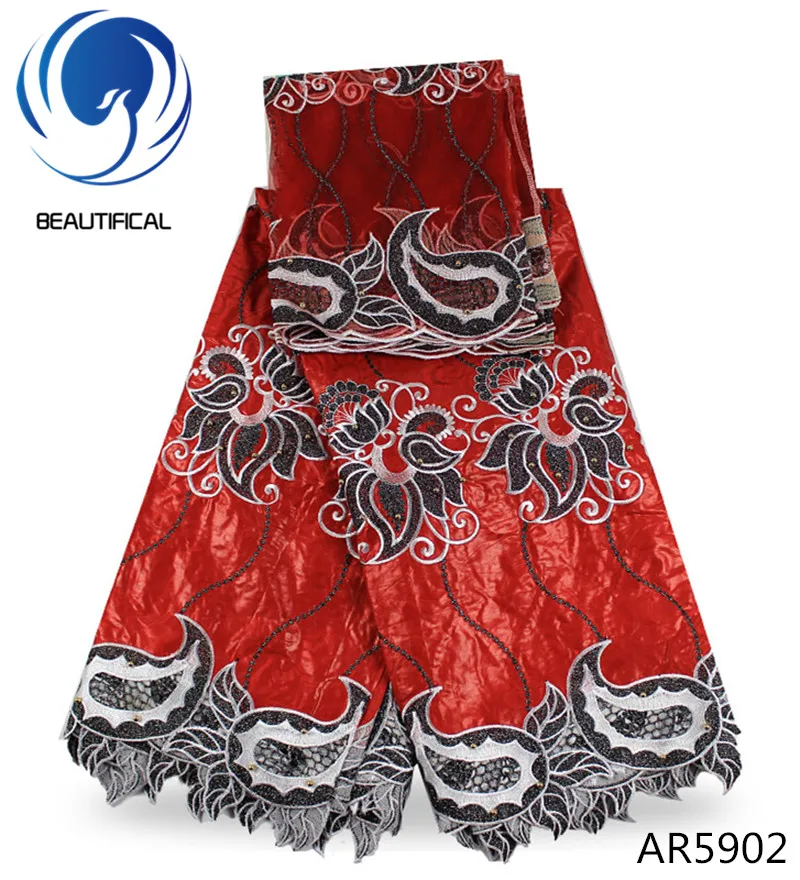 Beautifical New african bazin reche getzner with french lace fabric Embroidery guipure beaded for dress AR59 | Дом и сад