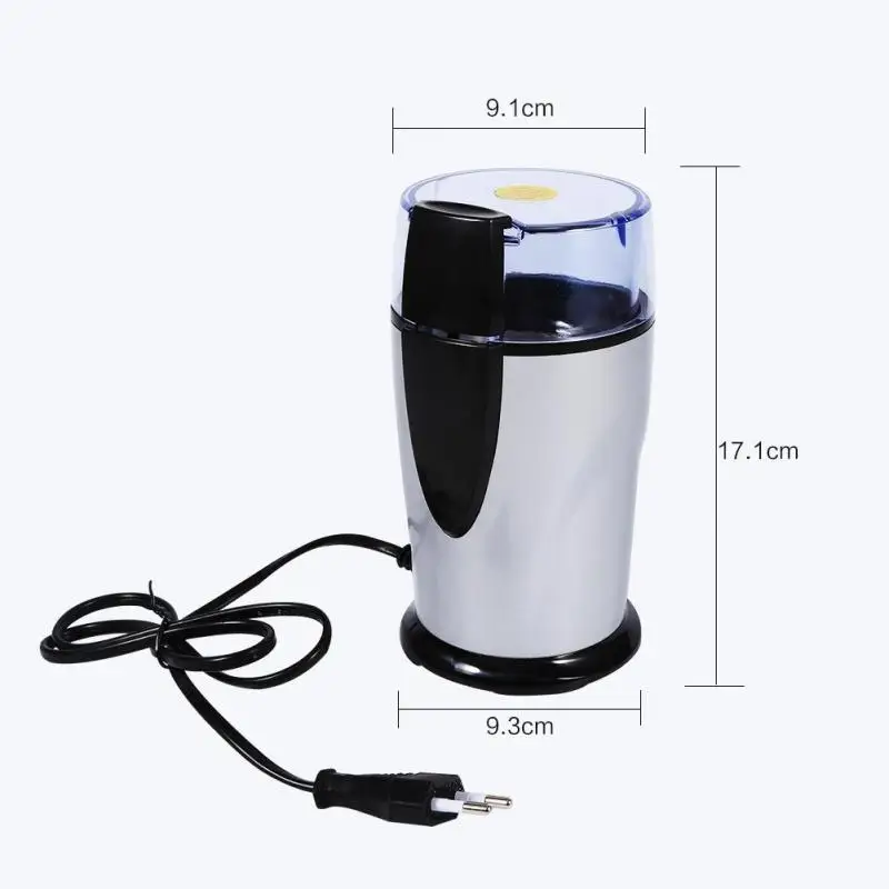 Электрическая кофемолка 220 v-240 V электрическая кофейная мельница для трав зерен гайки шлифовальная машина лезвия из нержавеющей стали EU Plug