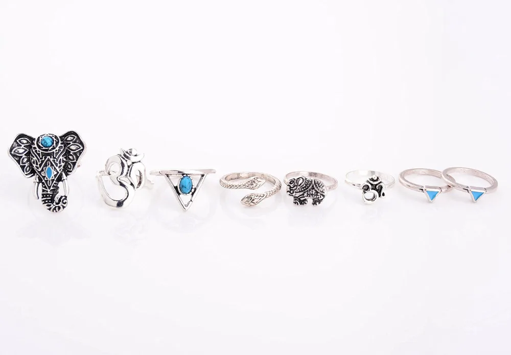 Женские свадебные кольца LUFANG милые в богемном стиле с голубым Луном и цветком